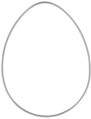 Rayher Metallring Ei, 20cm, silber, 15x20cm, 25229606