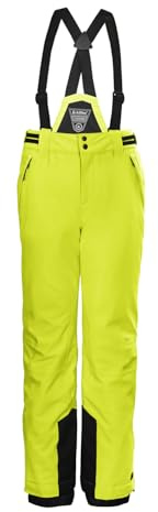 killtec Mädchen Skihose/Funktionshose mit abzippbarem Latz KSW 77 GRLS SKI PNTS, neon Lime, 164, 37258-000
