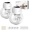 Breast Pump Electric, Breast Pumps Hands Free Wearable Portable,12 Levels 4 Modes with LED Display, Low Noise Rechargeable Wireless Breast Pump Electrical / 21&24MM Flanges(White 2PCS)