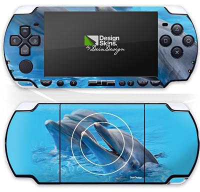 Skin kompatibel mit Sony PSP 1000 Folie Sticker Delfine Wasser Urlaub