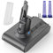 Keenstone 6500mAh Batteria di Ricambio per V7, Adatto per V7 Motorhead Animal Trigger Pro Fluffy Mattress Absolute Aspirapolvere con 2 Pre Filtri