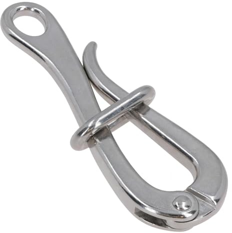 AB Tools 6 inch Marine Pelican Hook + Eye Quick Release Link Stainless Steel Guard Rail