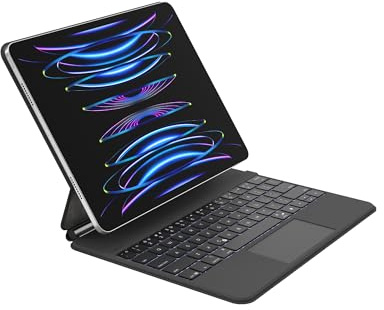 Belkin Funda magnética con teclado para iPad Pro 12.9 y Air de 33 cm | Funda protectora, accesorio magnético, teclas retroiluminadas, teclado de tableta, oficina, accesorio de viaje