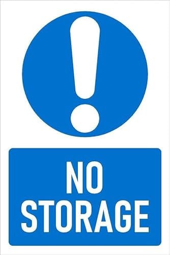 No storage, informational sign - Self adhesive sticker (300mm x 200mm)