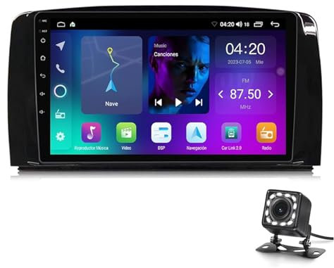 Keoaiob Android Car Stereo Double Din Android 14 Radio-Player Für c-klasse W251 2005-2017 Eingebaute 4g WiFi Wireless Carplay Android Auto GPS Navigation Dsp Fm RDS Dab+ Radio Bt 5.0