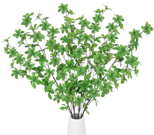 HUAESIN 4 Piezas Plantas Artificiales Decorativas Ramas de Ficus Artificiales 86cm Plantas de Plastico Verdes para decoración del Hogar Boda Oficina Decoraciones Interior