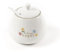 ROCKING GIFTS Azucarero con Cuchara Flores: Cerámica, Diseño Floral, 9cm, Decorativo, Cocina