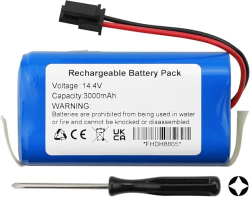 3400mAh Batterie Compatible avec Kyvol Cybovac L20 E20 E30 E31, Coredy R750 G800 G850, Bagotte BG800 BG850, Eufy RoboVac LR20 L35 LR30, Polaris Imou, CMICR18650F9M-4S1P, T2996011