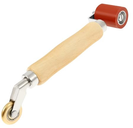 2 in 1 Andrückrolle Silikon Hochtemperaturbeständige Andrückwalze Boden 40x32mm Doppelkopf Nahtroller Tapete für Kantenumleimer Seam