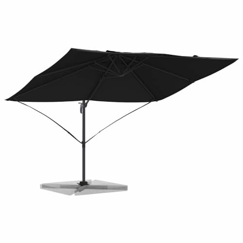 vidaXL Parasol 351 x 250 x 260 cm Polyester et Aluminium Noir