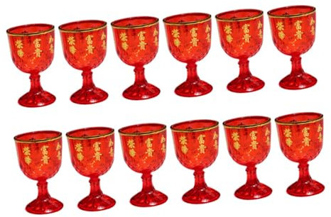 PACKOVE 1 Set Vino Per Matrimoni Eleganti Per Piccole Vino Festive Per Cerimonie Cinesi 12 Pezzi