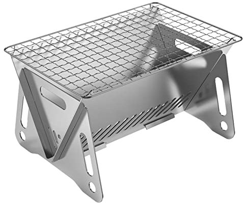 Poêle à bois pliable avec support de casserole portable en acier inoxydable pour la randonnée, poêle à bois d'extérieur et d'intérieur, accessoires de poêle à bois / ventilateur à bois