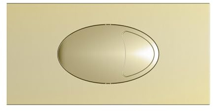 Brushed Brass Flush Plate | Brushed Brass | Cistern Button | Toilet Button | Dual Flush Plate | for Use with Cable Operated Cisterns |