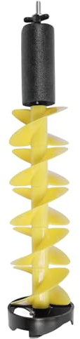 Cocoarm Taladro de Hielo Inalámbrico, Taladro de Hielo Eléctrico de Nailon de 6 Pulgadas y 28 Pulgadas con Protector y Flotador, de Pesca en de Aleación de Aluminio Acero de Aleación Dura para