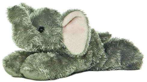 Aurora® Adorable Mini Flopsie™ Ellie™ Stuffed Animal - Playful Ease - Timeless Companions - Gray 8 Inches