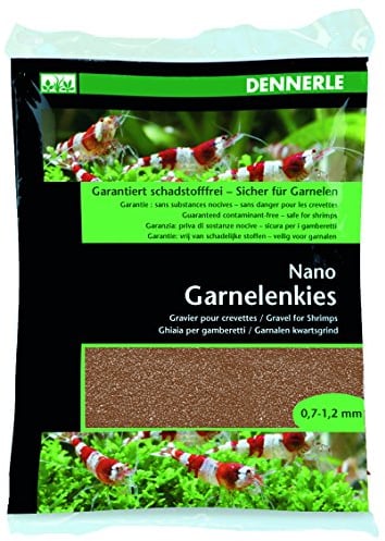 Dennerle Nano Garnelenkies | CO2 beständiger Aquarienkies | Geeignet für Garnelen und Krebse (Borneo Braun)