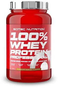 Scitec Nutrition 100% Whey Protein Professional - Mejorada con Aminoácidos Extra y Enzimas Digestivas - Sin gluten - Sin aceite de palma, 920 g, Chocolate-Avellana