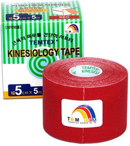 Temtex Tourmaline Kinesiologisches Tape, 1 Stück, Größe 5 cm x 5 m, Blau