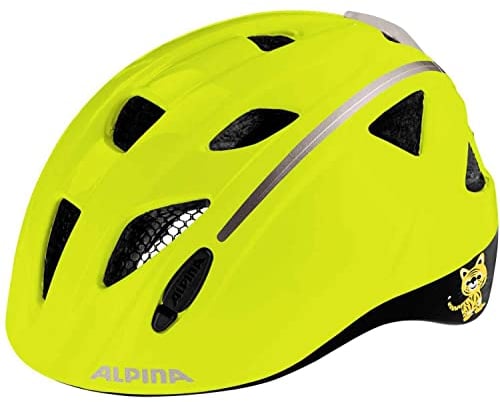 ALPINA XIMO - Leichter, Sicherer & Bruchfester Fahrradhelm Mit LED-Licht Für Kinder, be Visible Reflective, 45-49 cm