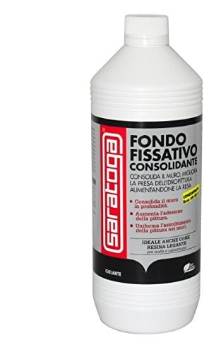 Saratoga fondo fissativo consolidante 1lt per muri cartongesso malte intonaco calcestruzzo