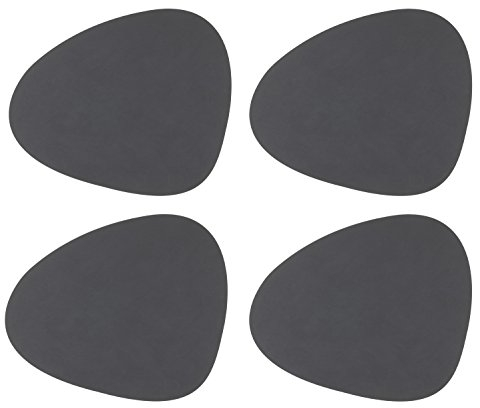 Lind DNA Tischsets Curve, L, Nupo Anthazit, 4 Stück Im Set