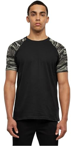 Urban Classics Men's Baseball T-Shirt, Contrast Shortsleeves T-Shirt, Sports Shirt, Crew Neck, 100% Jersey Cotton Available, Sizes: S-5XL