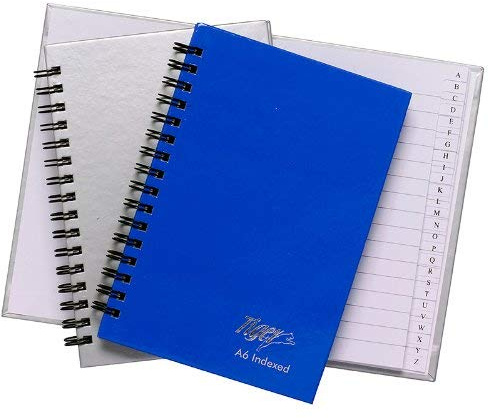 Tiger Spiralbuch Index Manuscript Notizbuch A6 blau mit 80 Blatt 60g/m² Papier