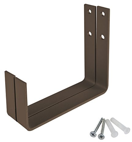 Windhager Blumenkasten-Halter zur fixen Wandbefestigung, Tragkraft 20 kg, Braun 15 x 13 cm, 05818