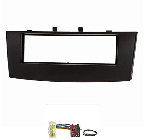 tomzz Audio 2437-008 Radioblende Set kompatibel mit Mitsubishi Colt Z30 Facelift ab Bj.2009 schwarz mit Radioadapter ISO