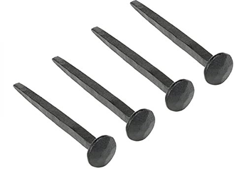 Clavos Black Wrought Iron Square Nails 4 3/4 H X 1 1/8W Set Of 4
