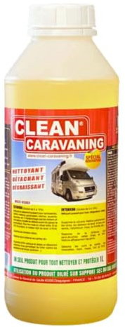 CLEAN CARAVANING 1L Nettoyant Camping-Car Multi-Usage | Biodégradable, Multi-Usage, Nettoie, Détache et Dégraisse, Efficace sur toutes les supports, redonne de la brillance