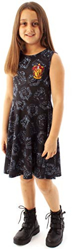 Harry Potter Kleid Gryffindor Haus Wappen Mädchen Kinder Kostüm Skater Kleid