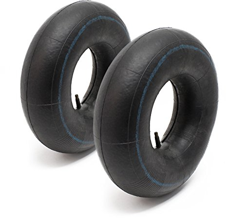 Wiltec Lot de 2x Chambre à air 11x3.50-4 pour pneu de tracteur à pelouse – 280 x 280 x 90 mm – avec Valve droite – capacité de charge max. 130 kg – pour Roue Tondeuse à gazon Brouette Chariot Diable