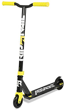 Riprail Assault Stunt Scooter in Schwarz/Gelb mit Alloy Deck und ABEC-7-Lagern