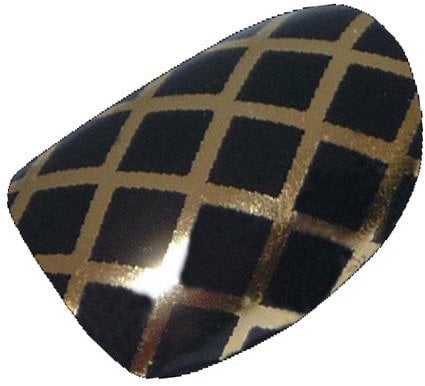 Chix Nails Nail Wraps Black on Gold Fishnet Fingers Toes Vinyl Foils Beauty