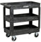 STIER Kunststoff-Vielzweckwagen, 3 Etagen, 250kg Tragkraft, 87x43x85cm, 2 Feststeller, Montagewagen, Werkzeugwagen, Rollwagen robust, Tool cart, Mehrzweckwagen