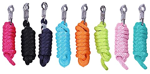 NETPROSHOP Einfarbiger Nylon Strick Führstrick mit Panikhaken Länge 2 Meter Farbauswahl, Farbe:Rot
