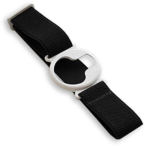 Diasticker® | Enlite Guardian - Fixierband | Flexibel - Wasserfest - Starker Halt | Armband zur Befestigung, Sensor-Schutz, Fixierung | Halter: Weiß (Large: 35-45 cm, Schwarz)