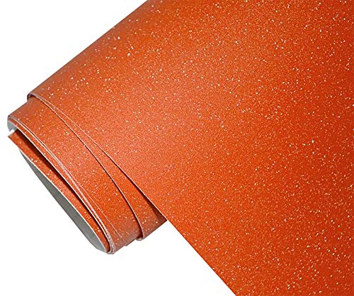Neoxxim 24,3€/m2 Autofolie Glitzer ORANGE RAU MATT 30 x 150 cm Luftkanalfolie