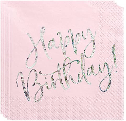 20 Servietten Pink Geburtstag Servietten Happy Birthday Pinke Deko Geburtstag Mädchen Frauen Servietten Tischdeko Pink