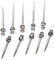 DRELD 10 PCS Dartspitzen Steel Stahlspitzen mit 2BA Gewinde für Softdart Dartpfeile Spitzen aus Legierung Steeldartspitzen Metallspitzen, Darts Needle Zubehör, Steeldartspitzen, Silber