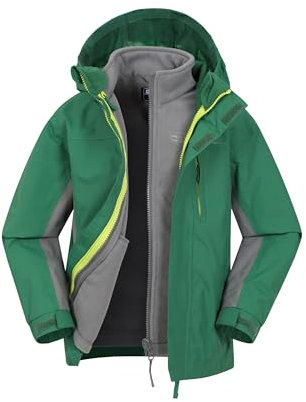 Mountain Warehouse Childrens/Kids Cannonball 3 in 1 Waterproof Jacket (7-8 Years) (Khaki)