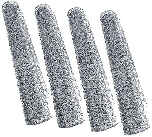 AB Tools Maschendrahtzaun, verzinkt, 20 m x 0,6 m x 25 mm
