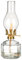 amanigo Transparente Glasöllaterne - Winddichter Lampenschirm Haushalt Hurrikan-Lampe - traditionelle retro antike Kerosinlampe Stromausfall Square Basis Glasöl kann Notlicht