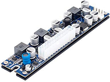 GOMMER DC DC ATX Cima PSU 19V 200W Pico ATX Cambiar la minería PSU 2 4Pin Mini ITX DC a ATX PC Módulo de alimentación Utilizado como Piezas de Repuesto