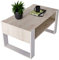 Couchtisch KARO 92 rechteckiger Kaffeetisch aus Holz Modern Teetisch 92 x 53,6 x 45cm massiv und stabil (Cascina Kiefer/Weiss)