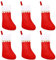 6 Stück Nikolaussocke zum Aufhängen, Weihnachtsstrumpf für Kamin, Nikolausstrumpf Personalisiert, Nikolaus Socken Großer Geschenktüte, Weihnachtsdeko Amerikanisch Bonbontasche Weihnachtsbaum (Weiß)