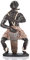 38 cm hohe afrikanische Statue für Heimdekoration, afrikanische Trommler-Statue aus Kunstharz, afrikanische Vintage-Statue als Tafelaufsatz für afrikanische Inneneinrichtung, Tisch, Raumdekoration