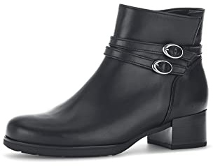 Gabor Damen Biker Boots, Frauen Stiefeletten,Wechselfußbett,Best Fitting,Kurzstiefel,uebergangsschuhe,uebergangsstiefel,schwarz,37 EU / 4 UK