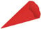 itenga Schultüten Rohling aus Bastelwellpappe 68cm - Schultüten Rohling zum Basteln - 3D Wellpappe (rot)